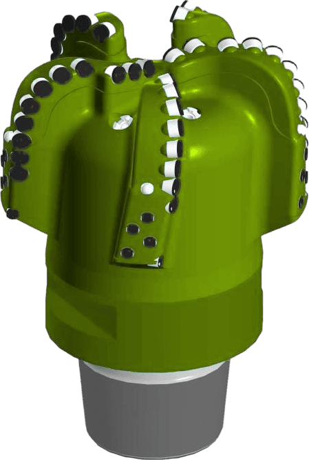 M-Blade PDC bit in MO ENERGY green, side view